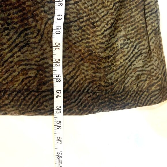 Anne Klein Sleeveless Sheer Black & Brown Maxi Dress Cover Up - Picture 7 of 8